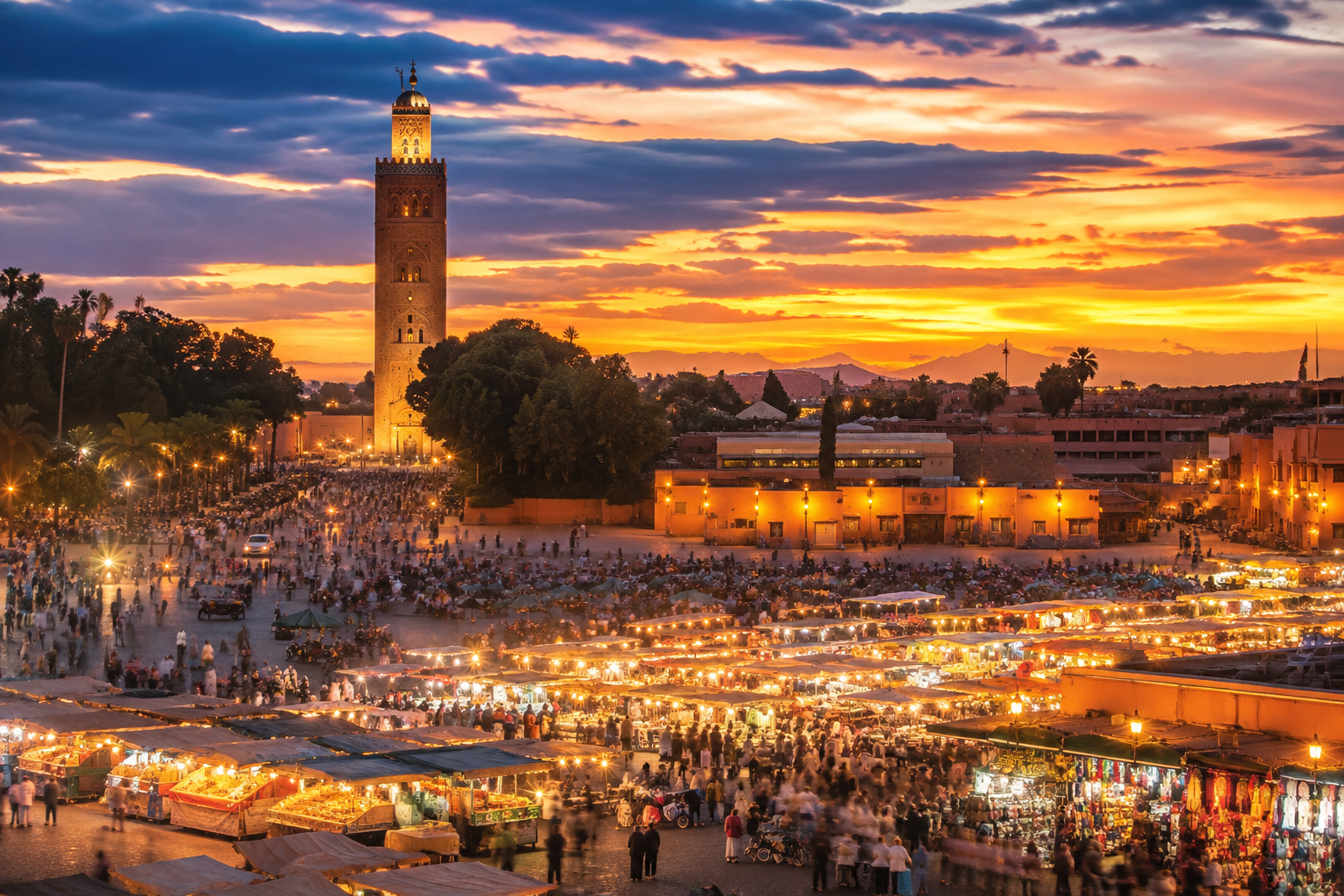 <span> Day 1</span>Meet at the group hotel in Marrakech. Transfers from Marrakech Airport are provided.